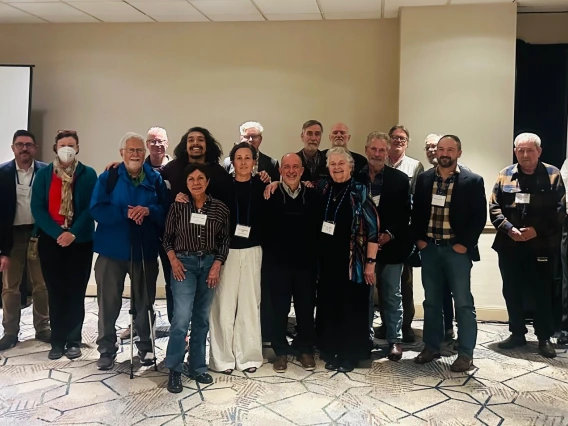 Photo: M. N. Zedeño with Prof. Meltzer, organizers, and presenters, SAA 2025 (missing in the photo:  UA Prof. Emeritus Vance Holliday)