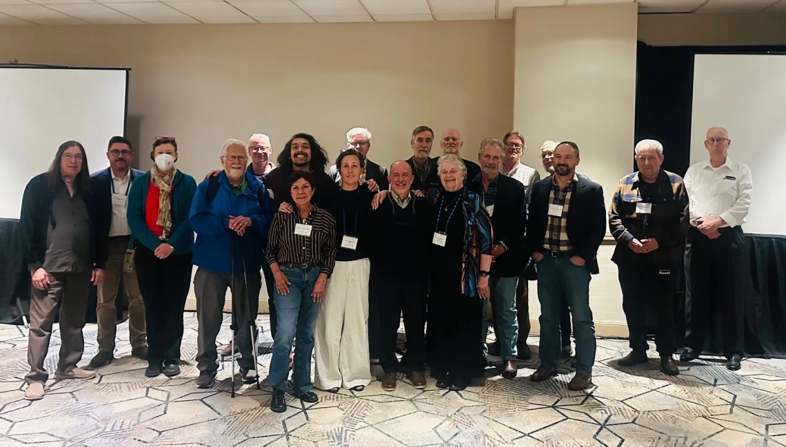 Photo: M. N. Zedeño with Prof. Meltzer, organizers, and presenters, SAA 2025 (missing in the photo: UA Prof. Emeritus Vance Holliday)